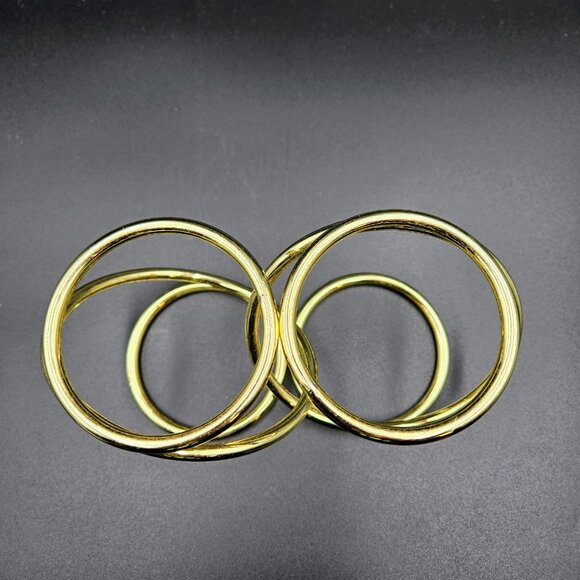 PartyLite Gemini Duo Interlocking Brass Rings Votive Candle Holder P7106 Read - Picture 11 of 11